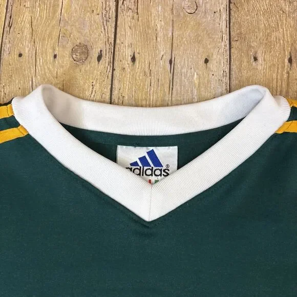 Vintage Adidas v Neck Soccer Jersey Blank Mens XXL 2XL Short Sleeve - Picture 3 of 6